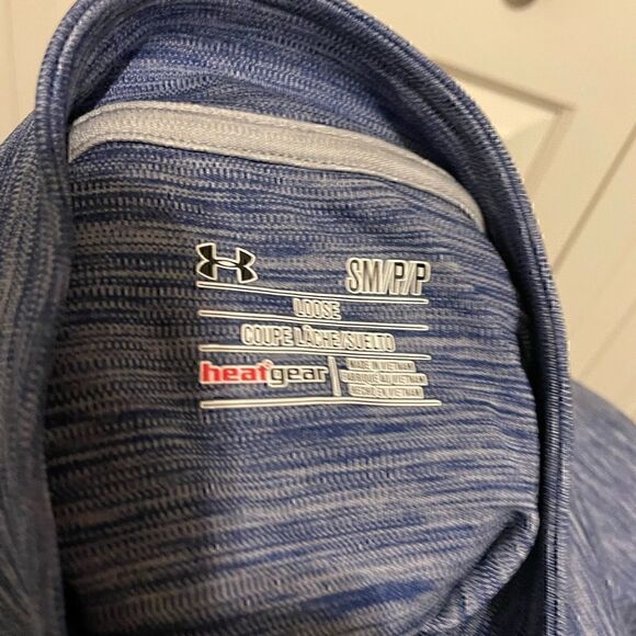Under Armour Womens Small HeatGear Blue Half ZIP Activewear - Picture 5 of 5